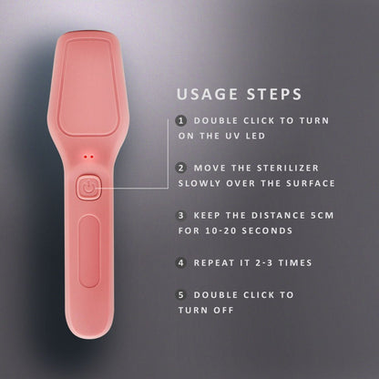 UV Light Sanitizer Wand - Portable for Daily Use Kills up to 99.9% Bacteria Mold and Viruses - Sterilizer