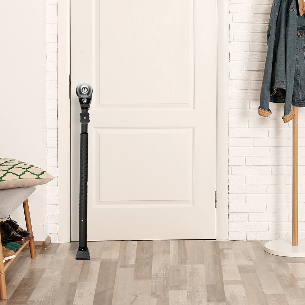 Door Keeper with Alarm - Heavy Duty Dual Function Security Bar - Easy to Install - Home Security