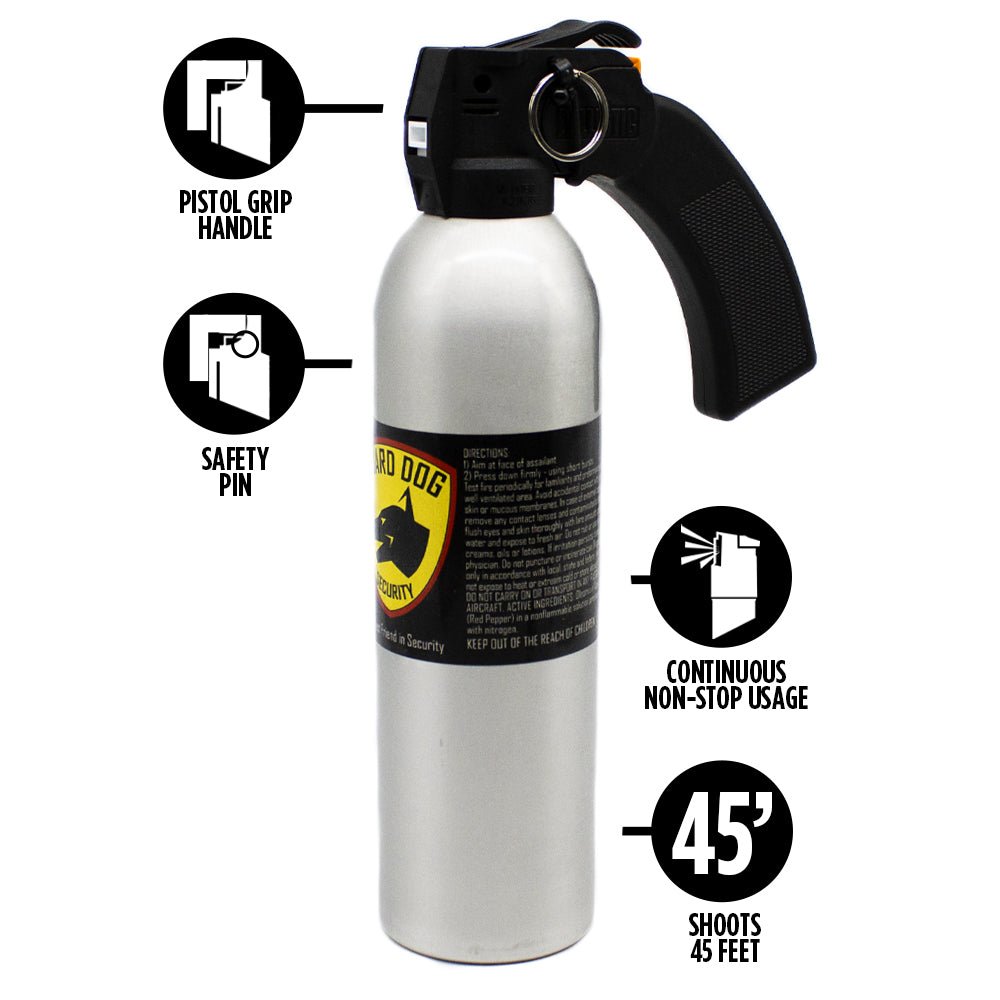 Pistol Grip Pepper Spray - Large Pepper Spray Canister 24 oz - Pepper Spray