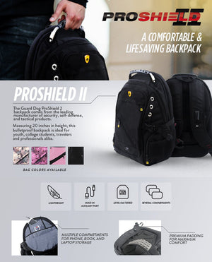 
                  
                    Proshield II - Bulletproof Backpack, Level IIIA w/ Gel Padding - Backpack
                  
                