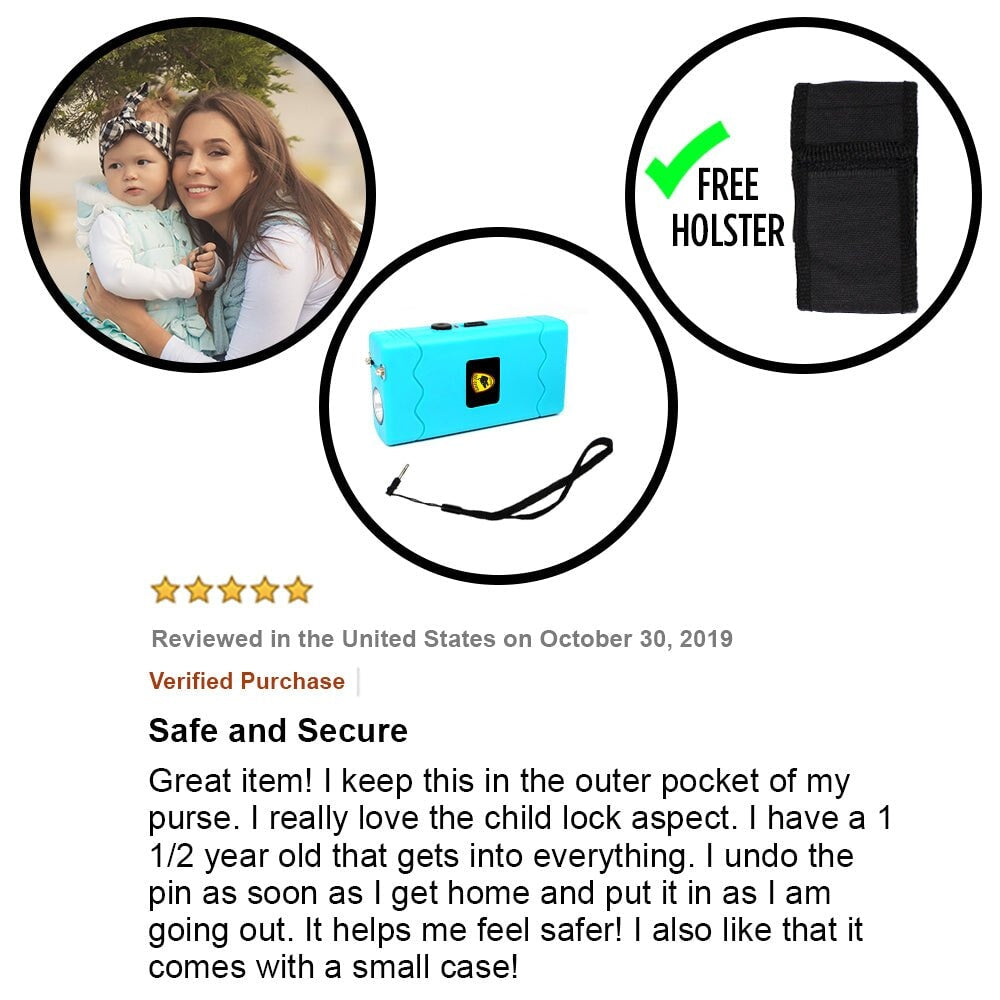 Disabler - Compact Stun Gun Flashlight with Disable Pin - Stun Gun
